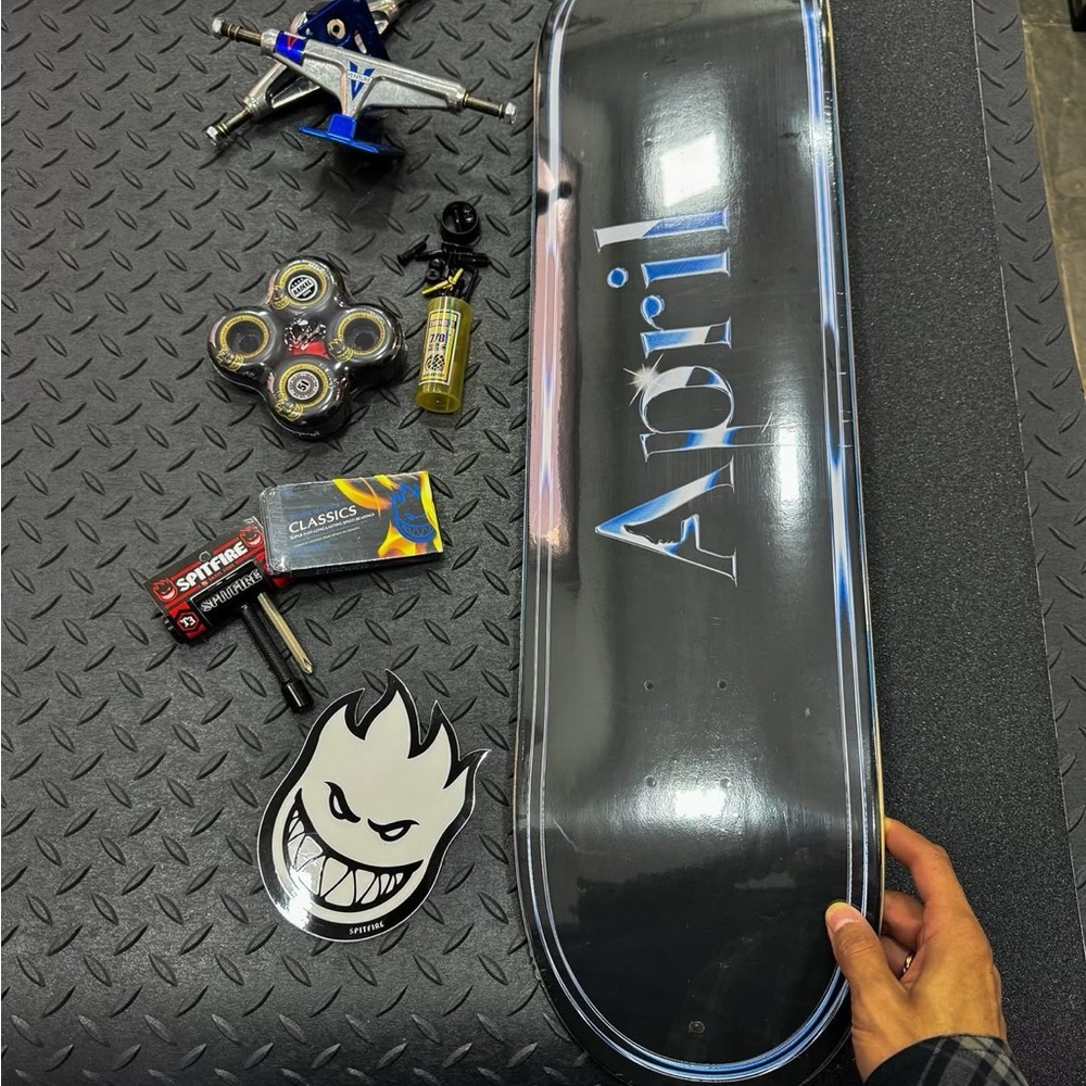 April Black Skateboard Deck